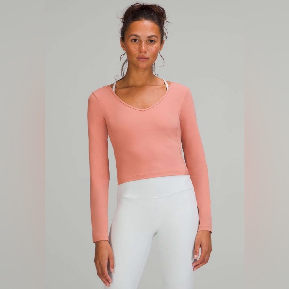 Lululemon NWT Align Long Sleeve Tee Top Shirt Pink Savannah Nulu Buttery Soft 12